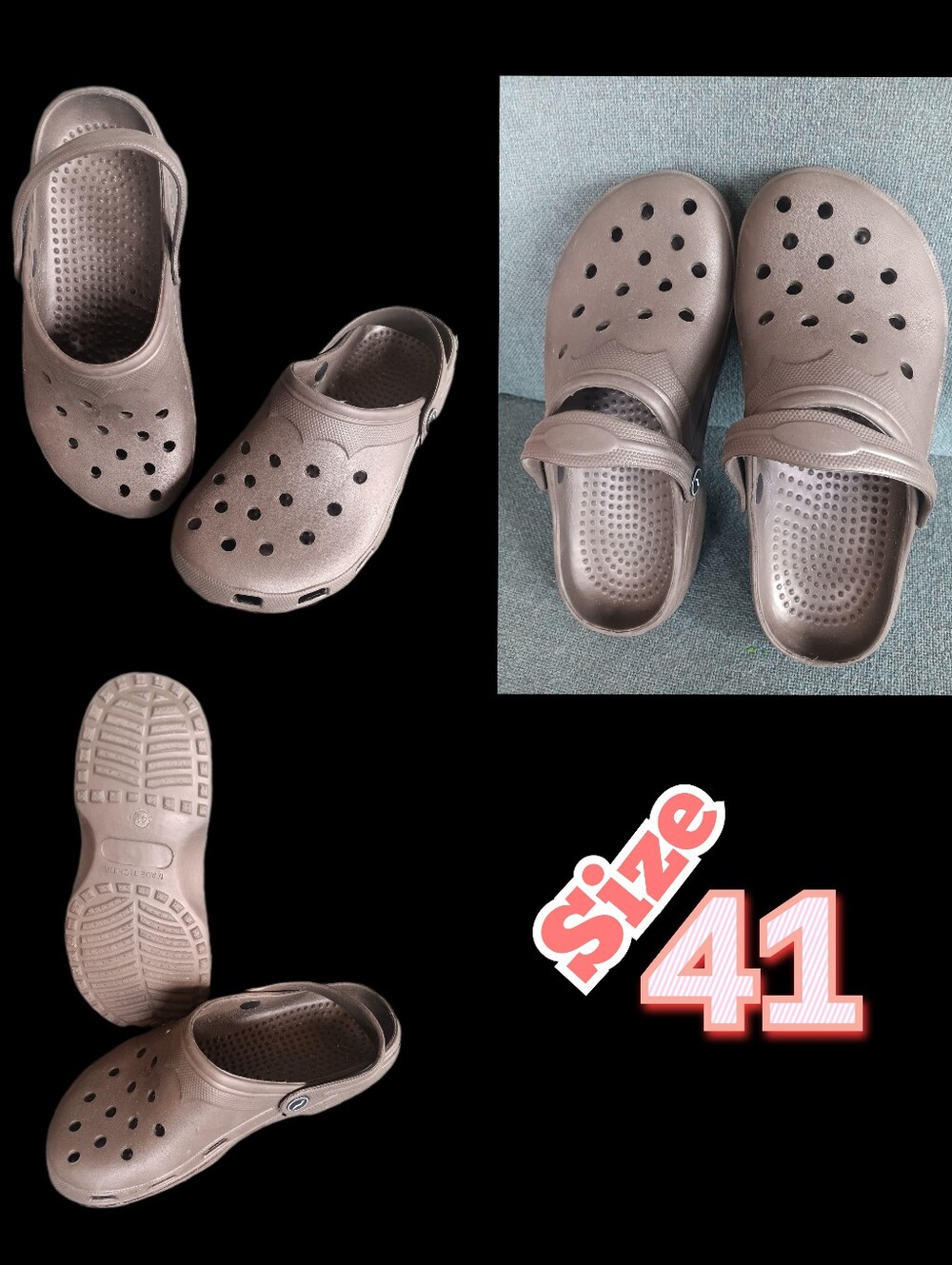 Now $5.  Kids Casual Comfort Clogs in Taupe - Size 41